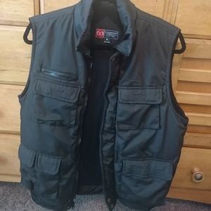 Men's black lined Vest.